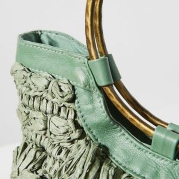 NWOT Anthropologie Rosalie Sage Mini Tote - Picture 2 of 4